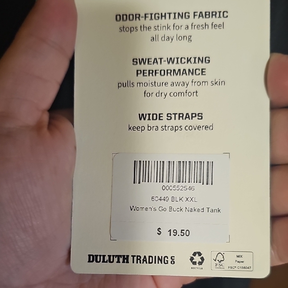 Duluth Solid Black XXL Women's Tank Top - Picture 3 of 5